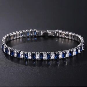 Sapphire Crystal Tennis Bracelet